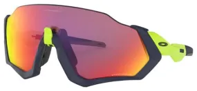 Paire de Lunettes OAKLEY Flight Jacket Bleu Marine/Jaune Fluo/Prizm Road Ref : OO9401-0537