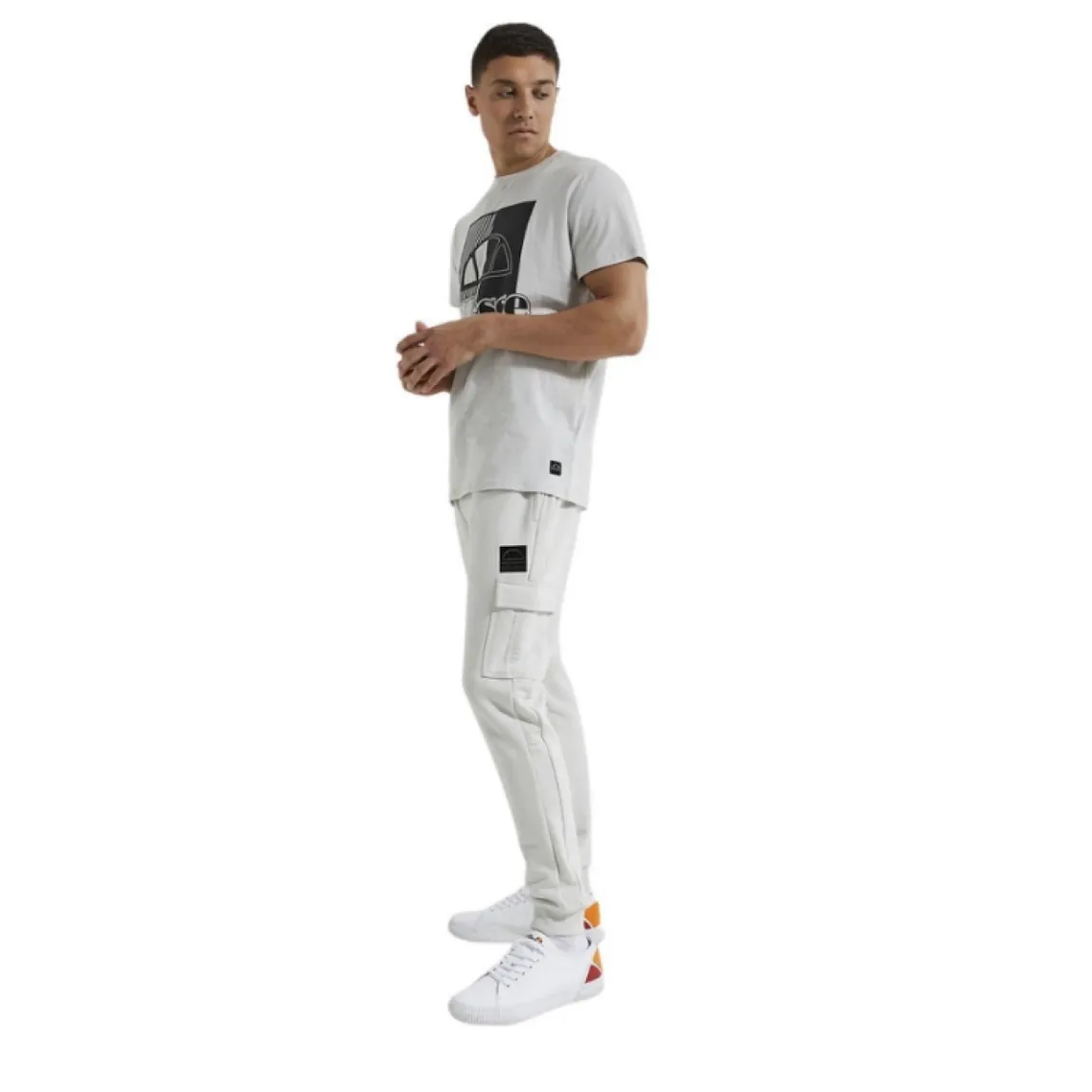 Pantalon de jogging homme METATRON gris clair en coton Ellesse prêt-à-porter - Pantalon Homme sur MenCorner