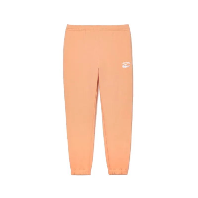 PANTALON DE SURVÊTEMENT HOMME COUPE FUSELÉE INSCRPITION LACOSTE ORANGE