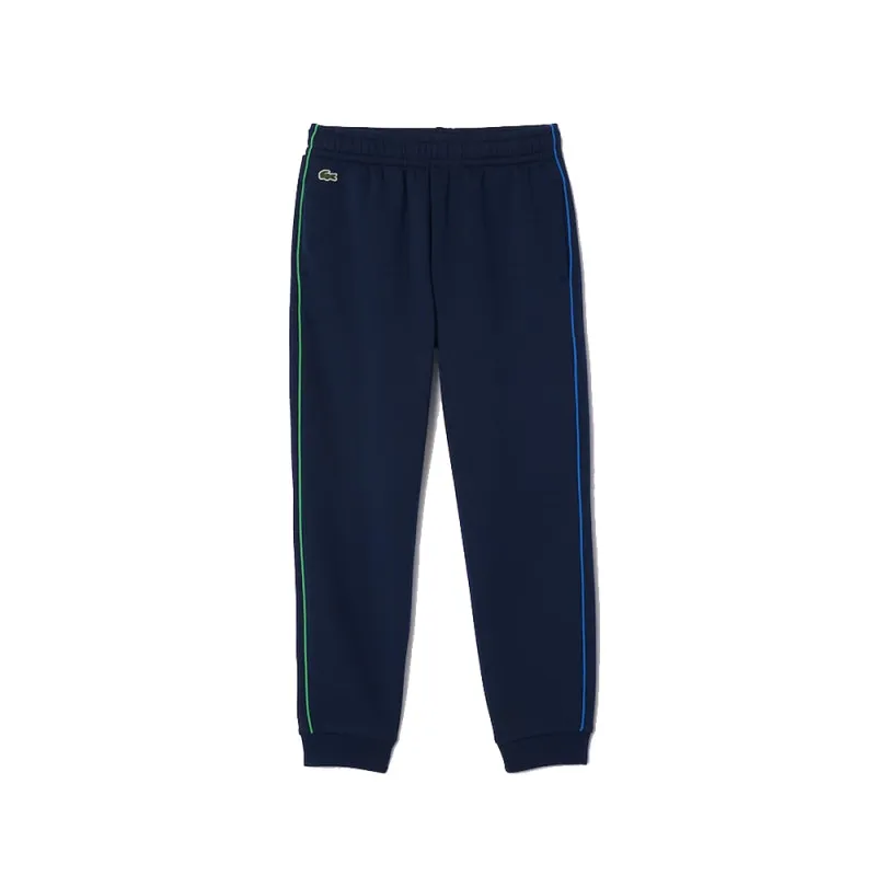 PANTALON DE SURVÊTEMENT LACOSTE ENFANT BLEU MARINE AVEC FINITIONS CONTRASTÉES