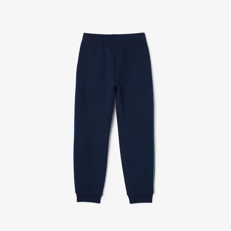 PANTALON DE SURVÊTEMENT LACOSTE ENFANT BLEU MARINE AVEC FINITIONS CONTRASTÉES