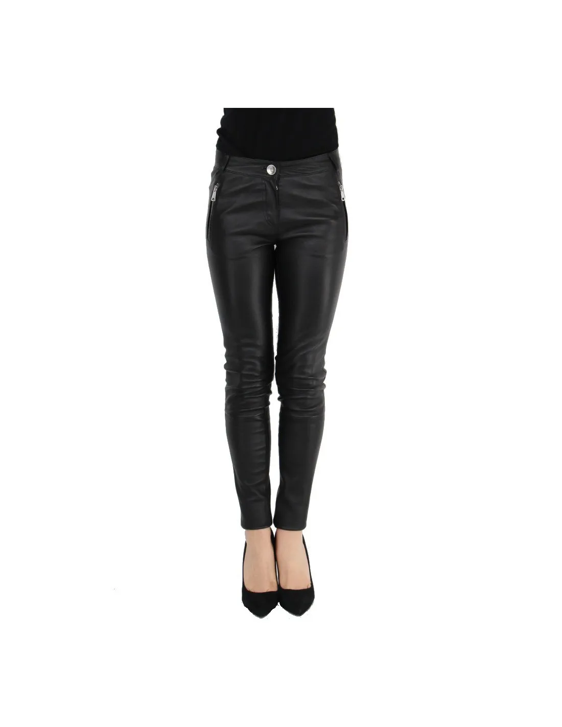 Pantalon Oakwood en cuir ref_cco43985 Noir