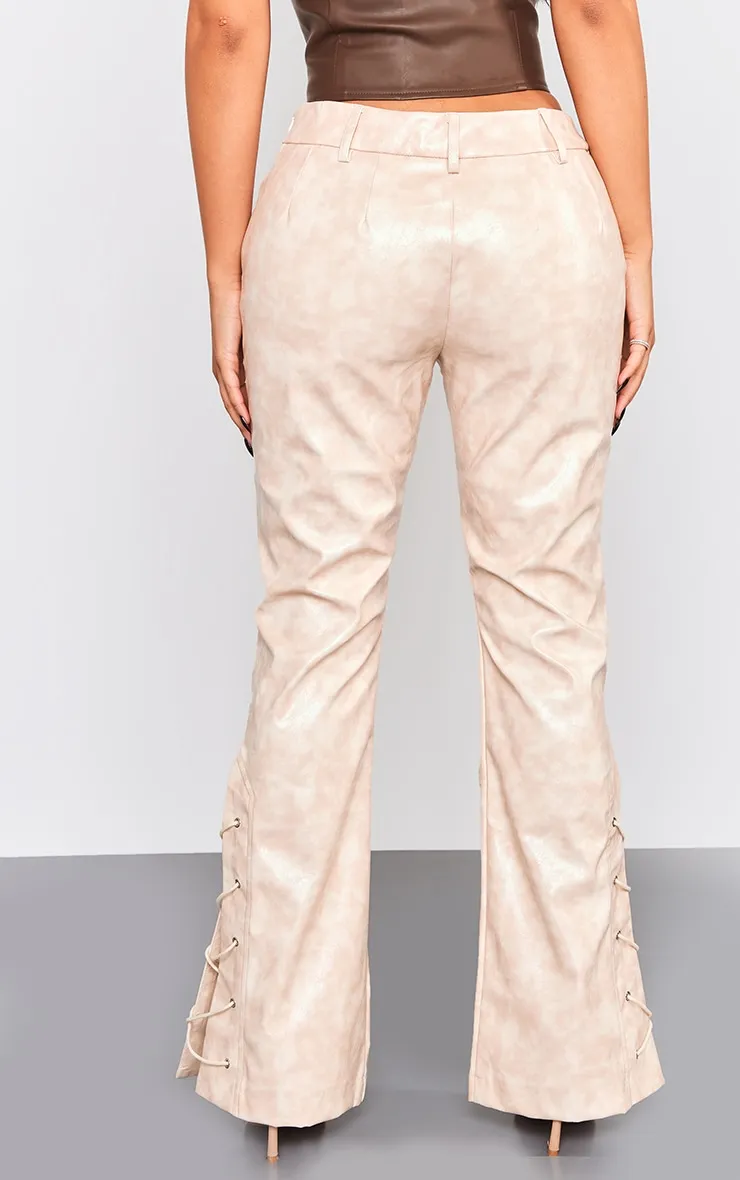 Petite Pantalon droit  beige à lacets