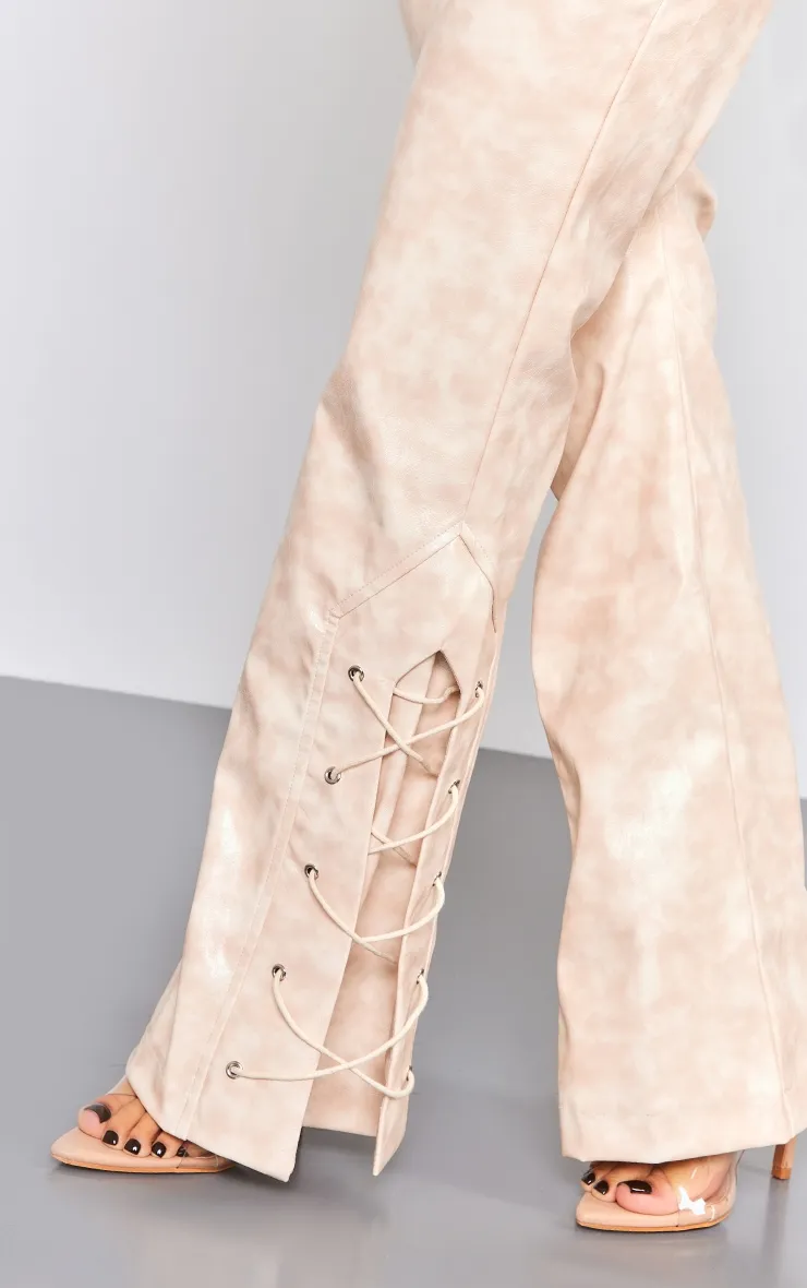 Petite Pantalon droit  beige à lacets