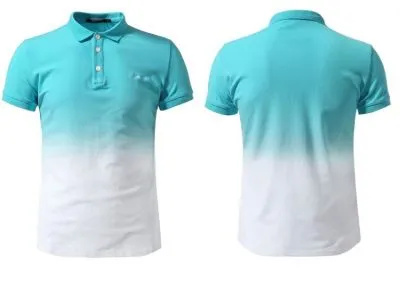 Polo a manches courtes degradé bicolore – cotton