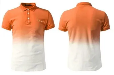 Polo a manches courtes degradé bicolore – cotton