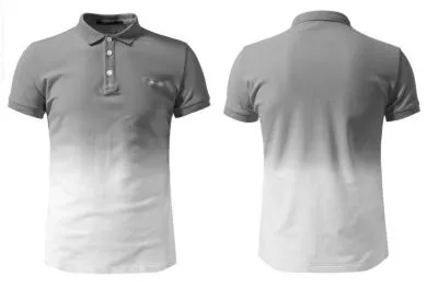 Polo a manches courtes degradé bicolore – cotton