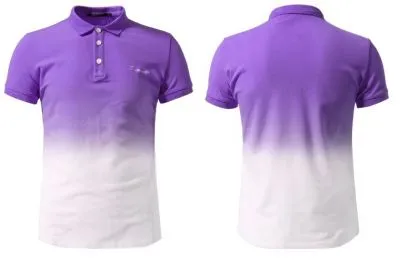 Polo a manches courtes degradé bicolore – cotton