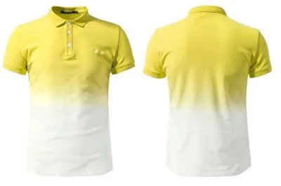 Polo a manches courtes degradé bicolore – cotton