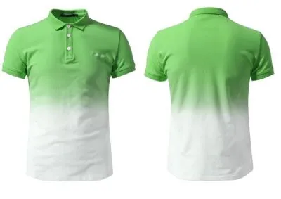 Polo a manches courtes degradé bicolore – cotton