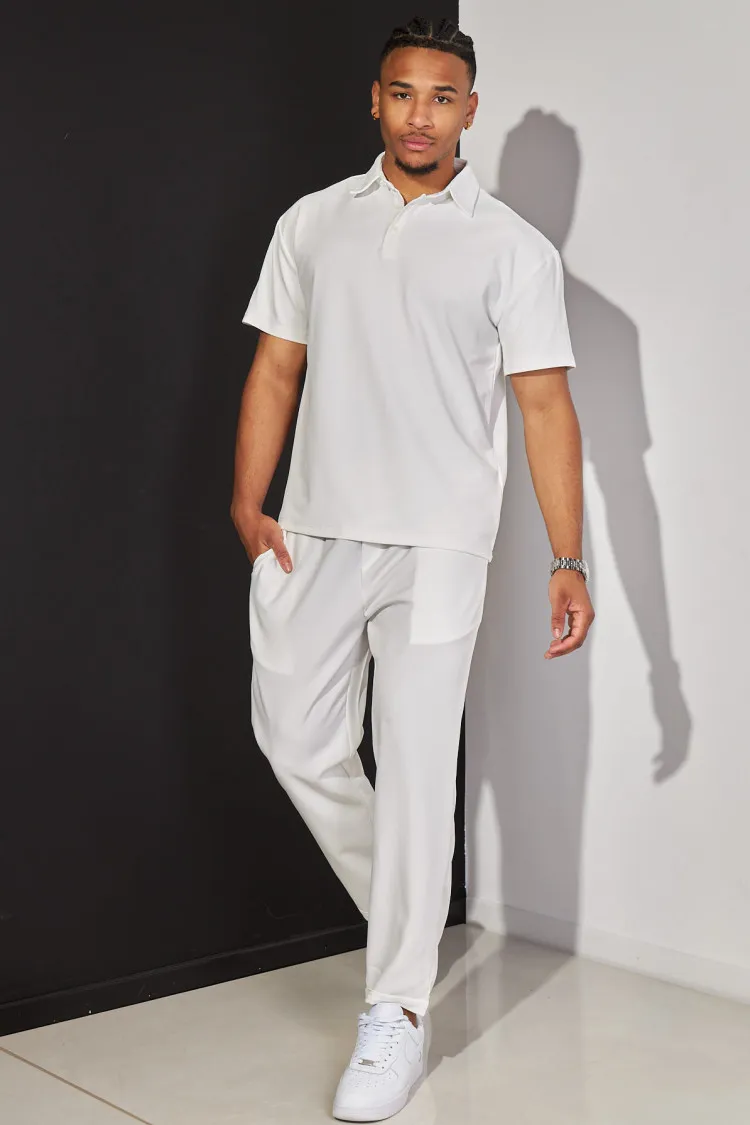 Polo basic blanc