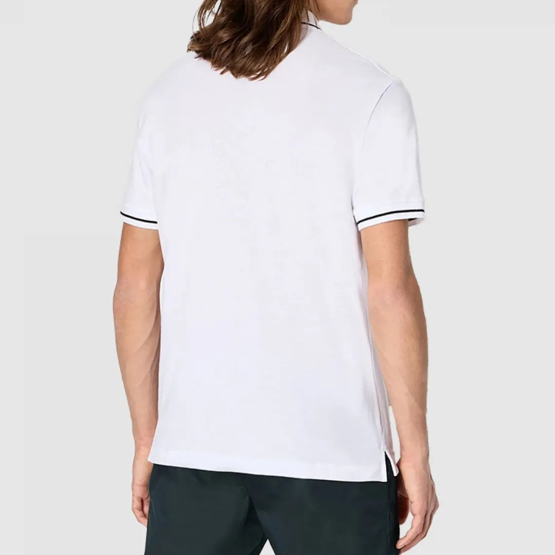 Polo en coton blanc Armani Exchange - T-shirt / Polo Homme sur MenCorner