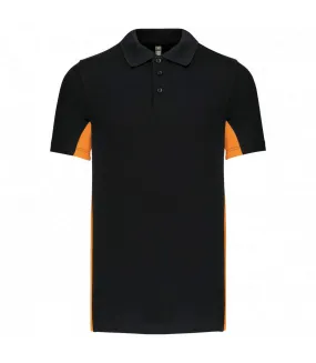 Polo homme noir / orange Kariban