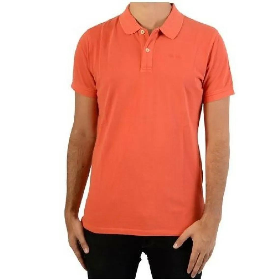 Polo manches courtes orange Pepe Jeans homme en coton Pepe Jeans - T-shirt / Polo Homme sur MenCorner