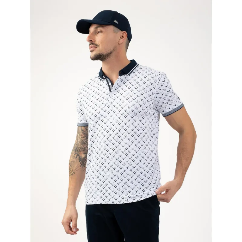 Polo slim mouline rose chiné homme - Tommy Hilfiger | wimod