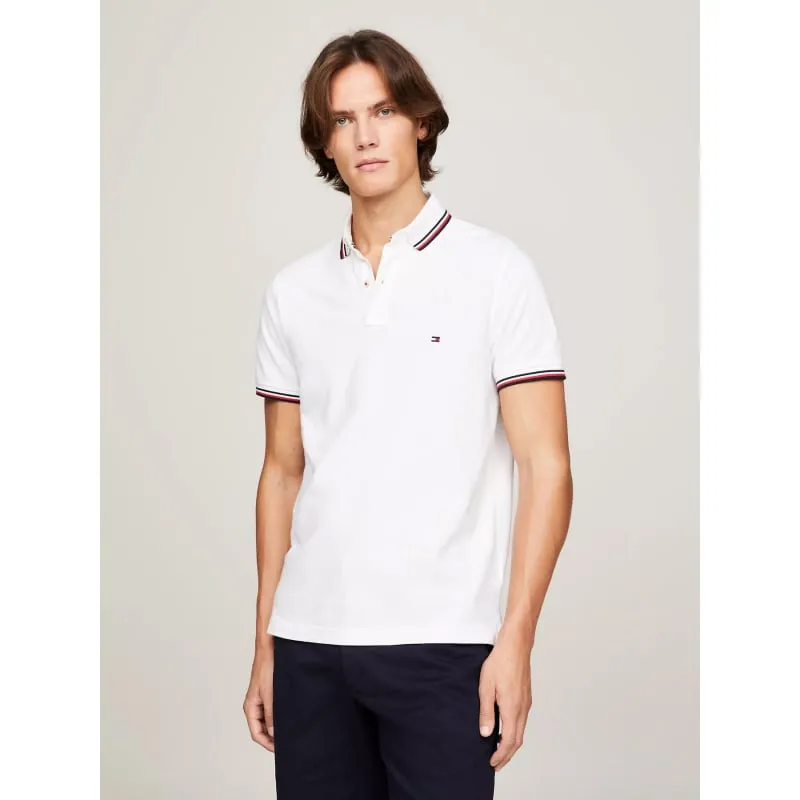 Polo slim mouline rose chiné homme - Tommy Hilfiger | wimod