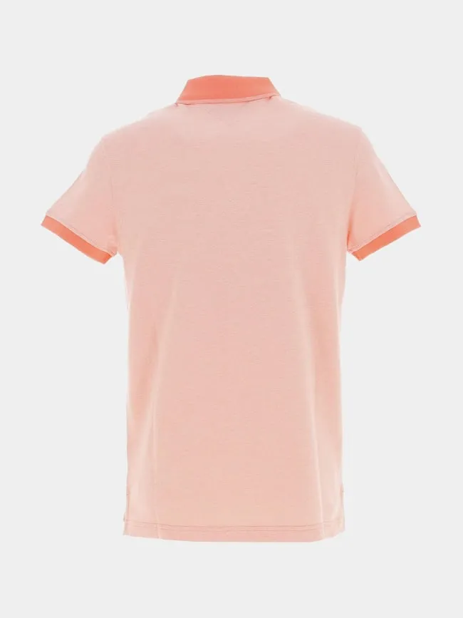 Polo slim mouline rose chiné homme - Tommy Hilfiger | wimod