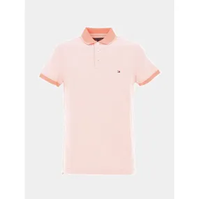 Polo slim mouline rose chiné homme - Tommy Hilfiger | wimod