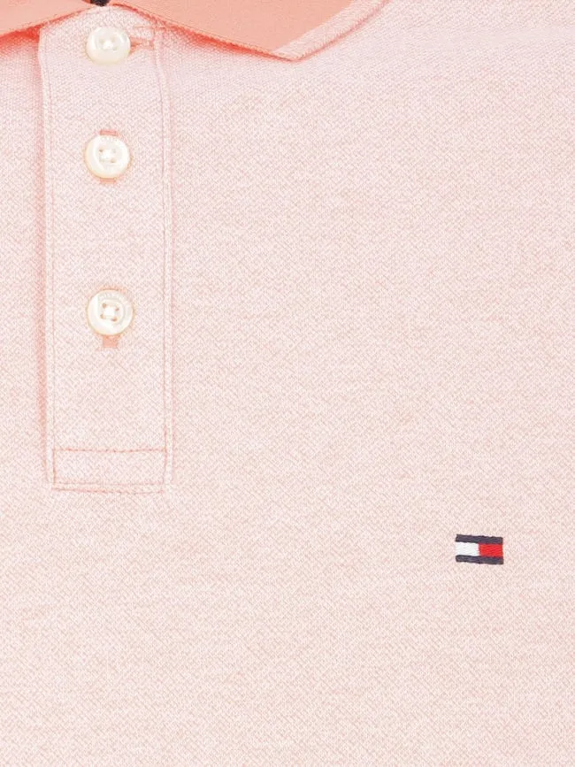 Polo slim mouline rose chiné homme - Tommy Hilfiger | wimod