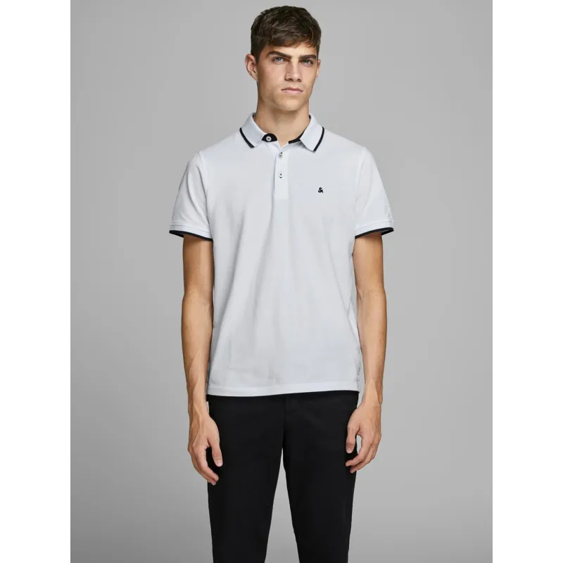 Polo slim placket blanc homme - Tommy Jeans | wimod