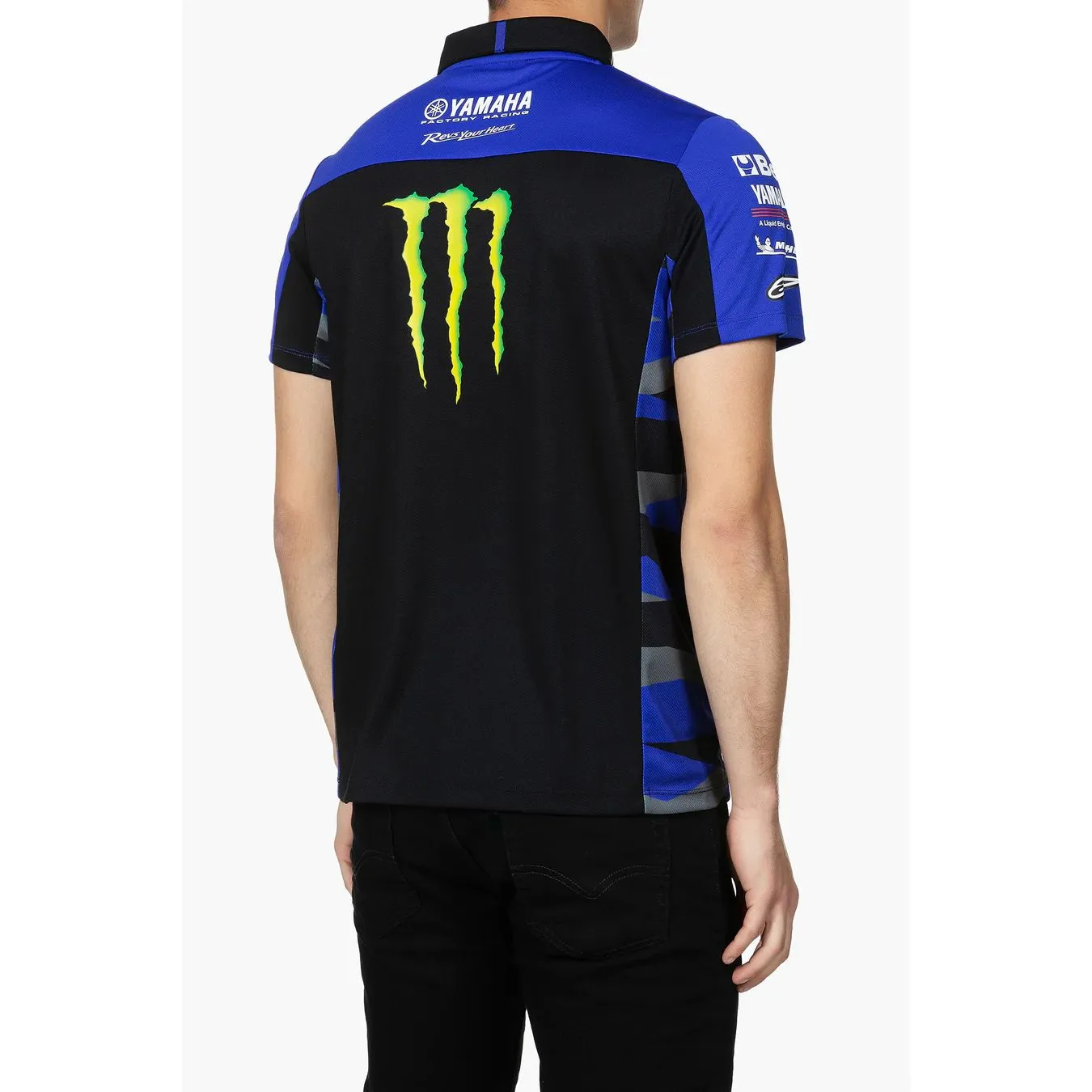 Polo YAMAHA Team Replica Monster Energy Noir pour homme