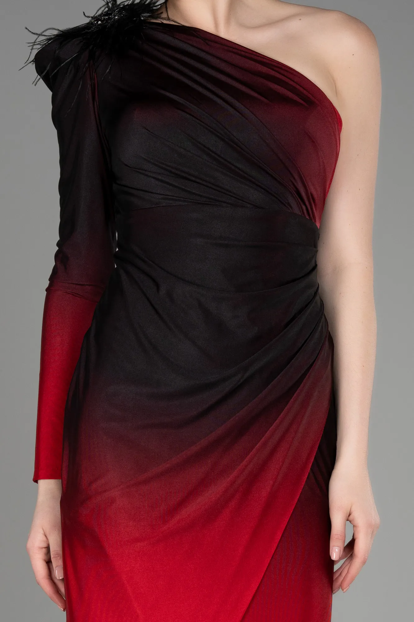 Robe De Soirée Longue Rouge ABU3225