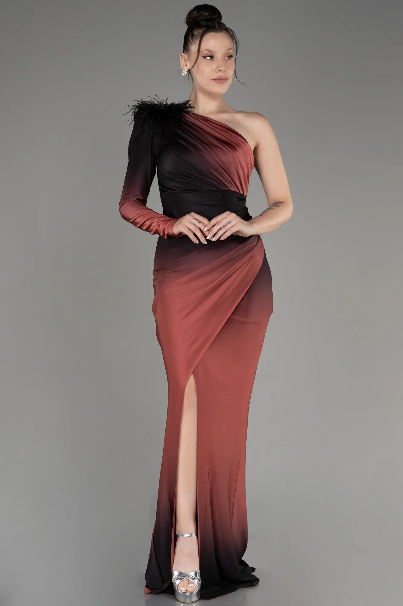 Robe De Soirée Longue Rouge ABU3225