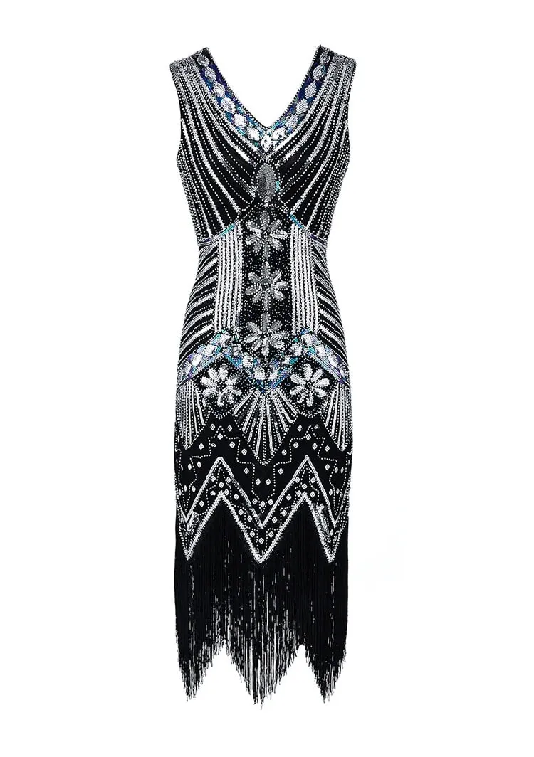 Robe Gatsby  Mariage Noire Et Argent