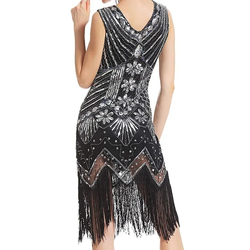 Robe Gatsby  Mariage Noire Et Argent