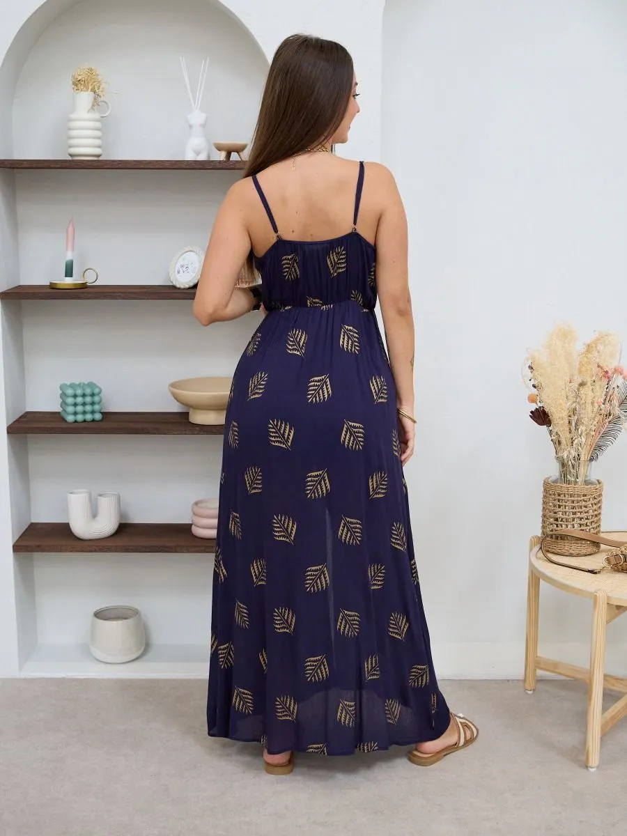 Robe longue Eulalie Marine