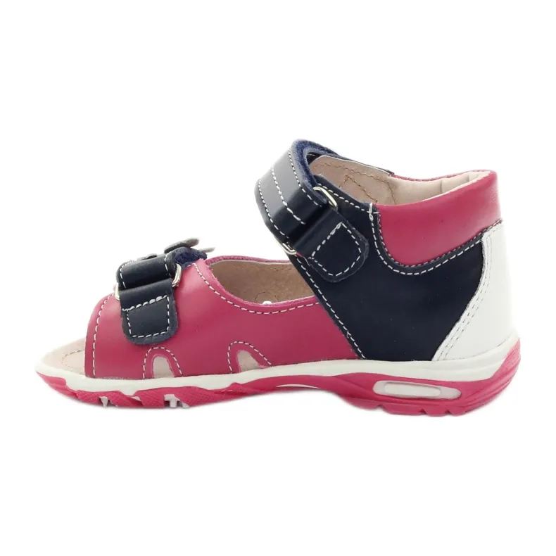 Sandales fille papillon Bartuś rose blanche multicolore