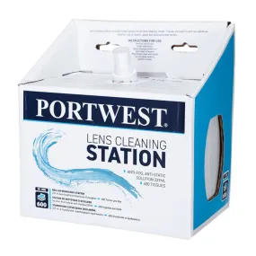 Station nettoyage lunettes de protection lingettes + spray | Portwest