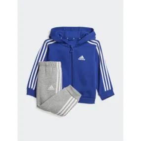 Survêtement veste zippé 3S bleu enfant - Adidas | wimod