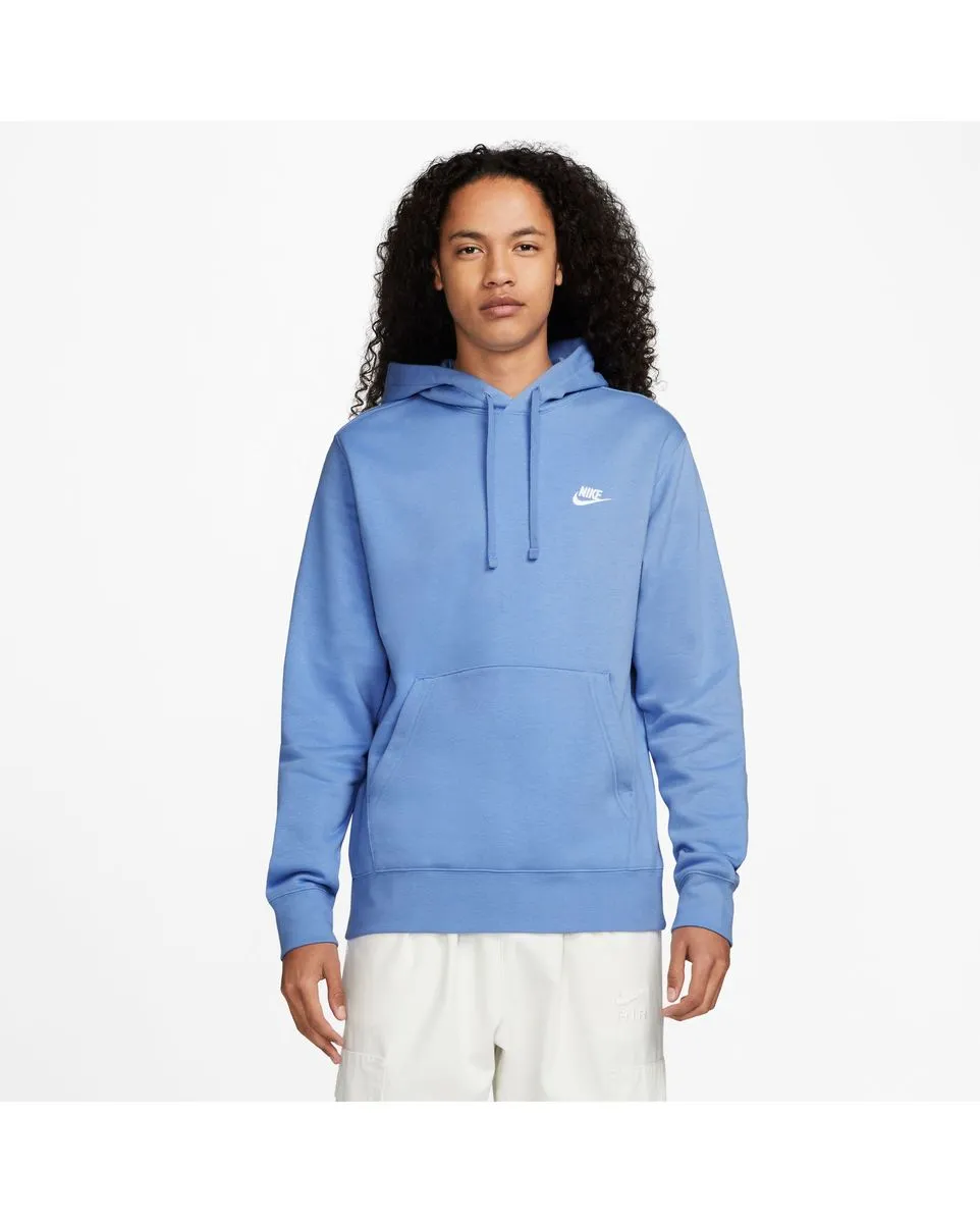 Sweat à capuche manches longues Homme M NSW CLUB HOODIE PO BB Bleu