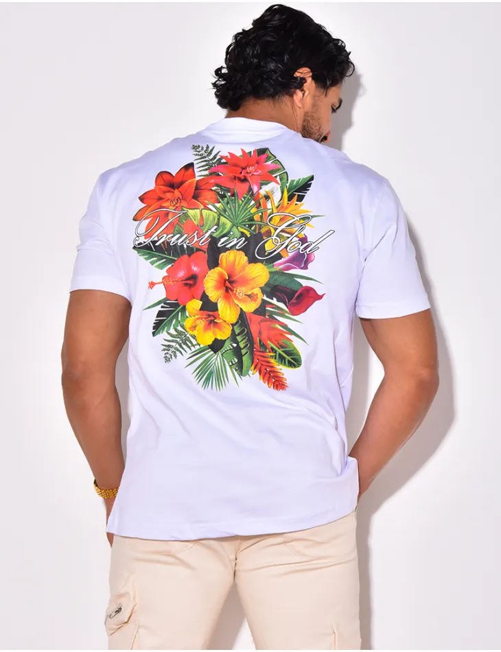 T-shirt avec des fleurs / 52651 - JEANS INDUSTRY