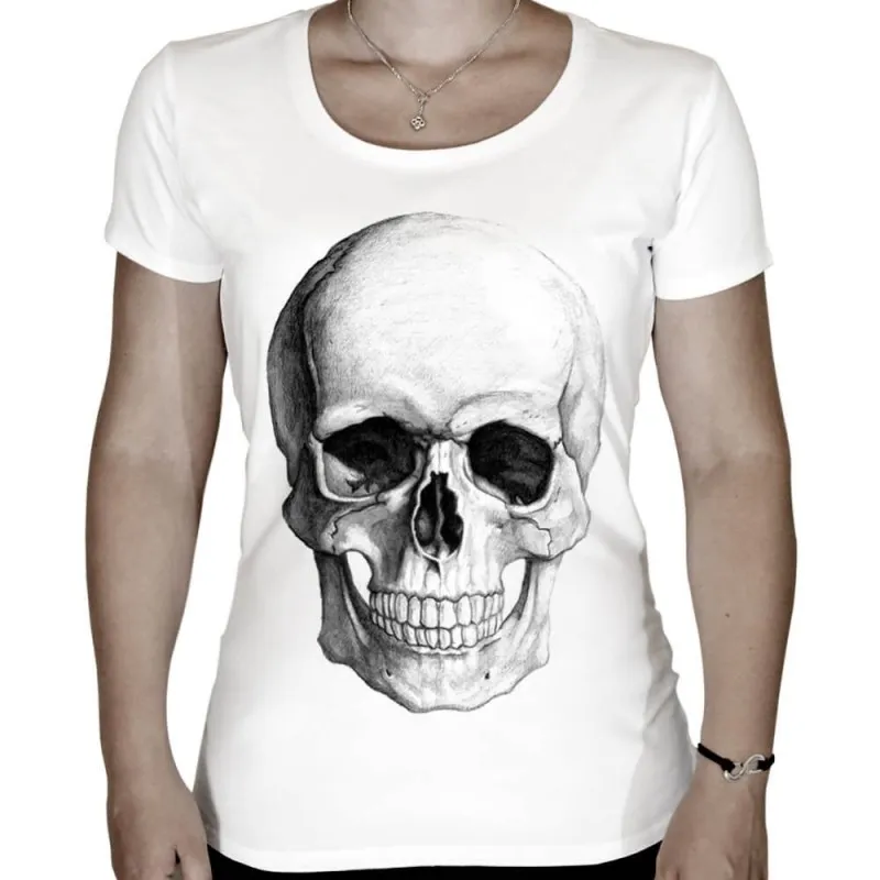 T-shirt femme tete de mort