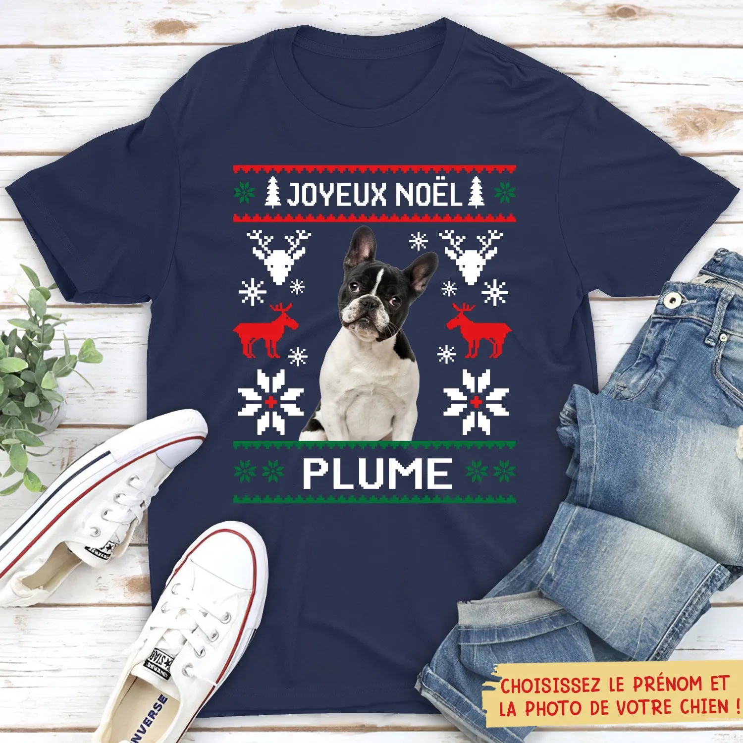 T-shirt Photo Personnalisé - Joyeux Noël