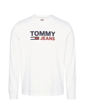 Tee-shirt manches longues Tommy Jeans ref_50492 YBR Blanc