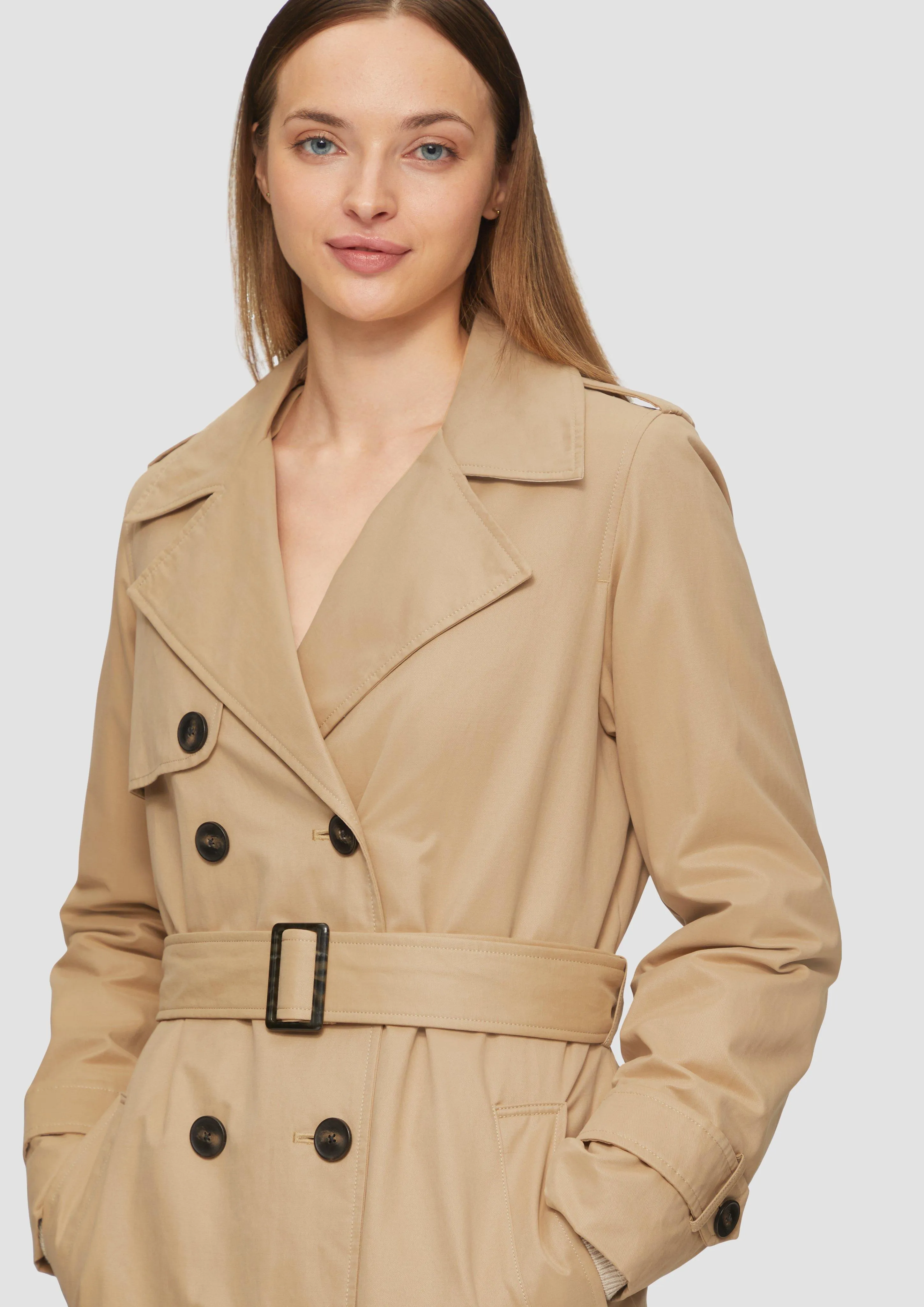 Trench-coat rembourré orné d’un imprimé à l’intérieur