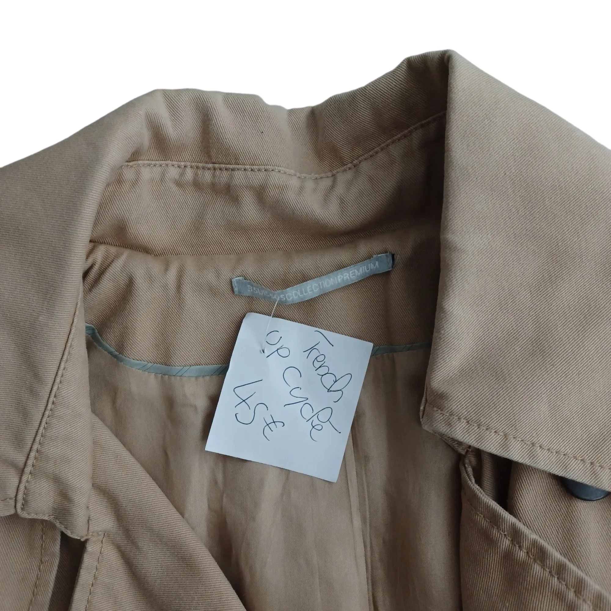 Trench-coat upcyclé beige 