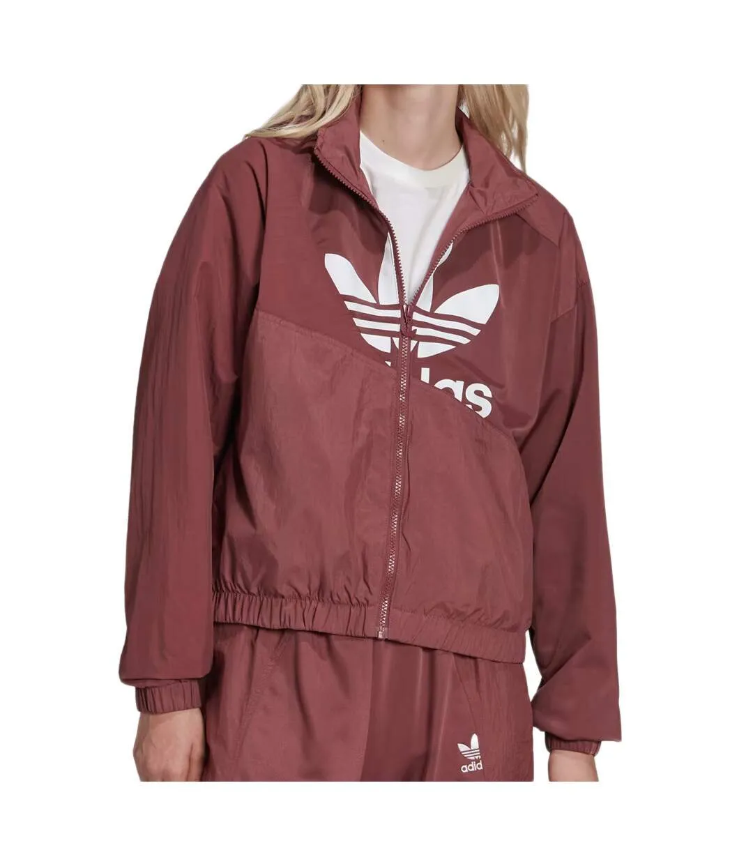 Veste de survêtement Bordeaux Femme Adidas Track Top