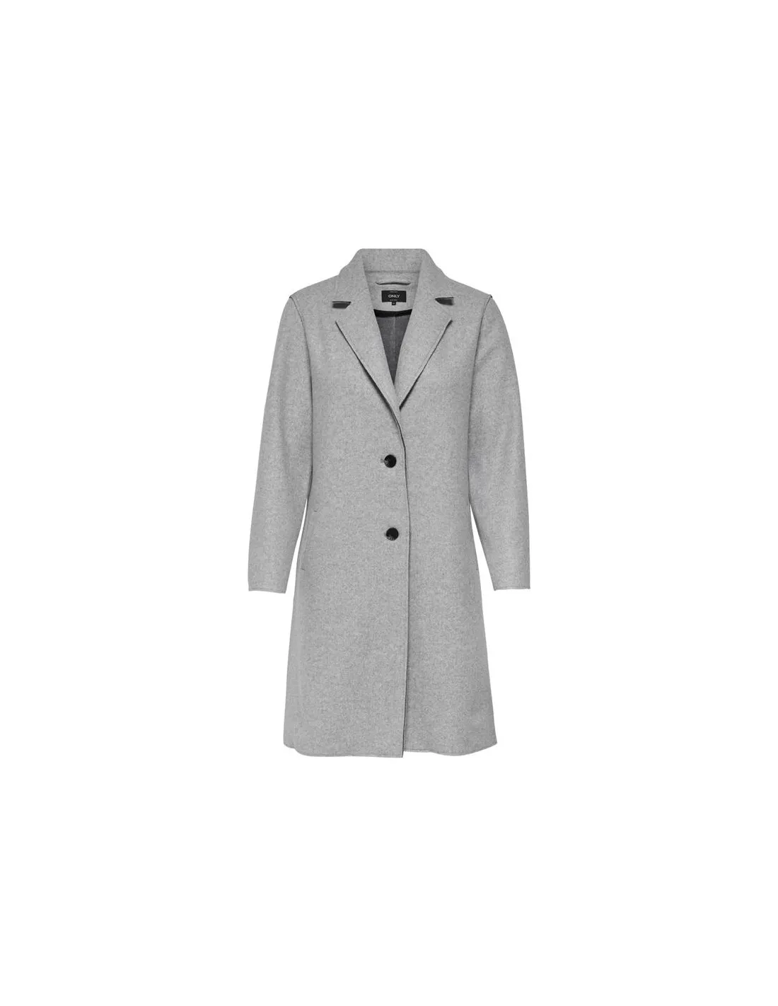 Veste Only carrie Bonded Coat Light Grey Melange Femme