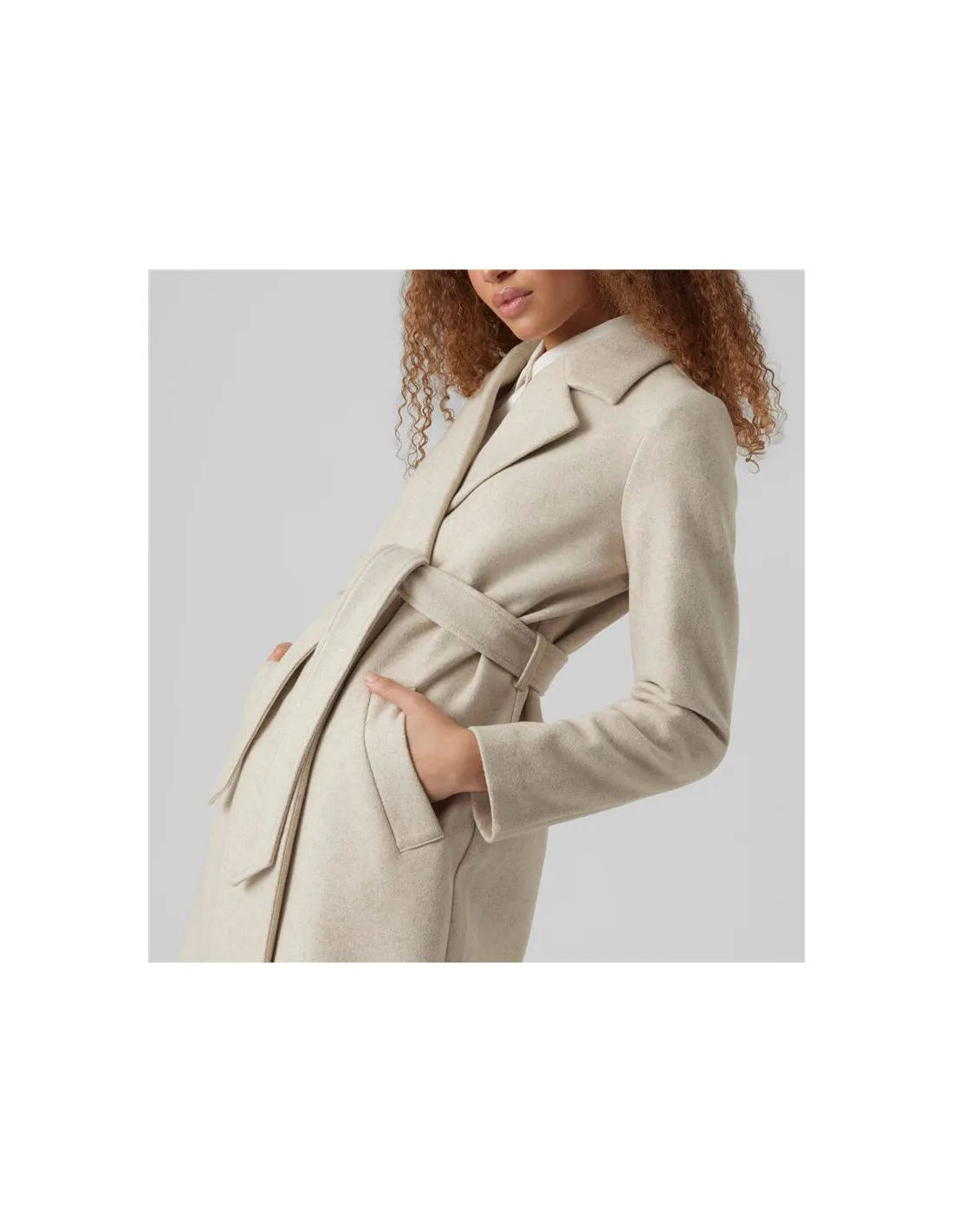 Veste Vero Moda fortuneaya Long Coat Oatmeal Femme