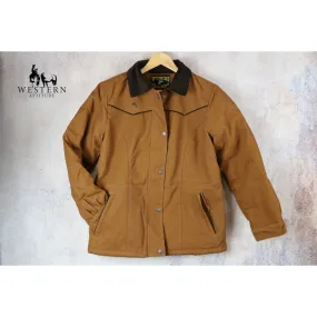 WOMENS RANCH COAT CINNAMON WYOMING TRADERS